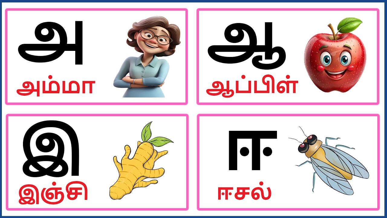 அஆஇஈ உயிர் எழுத்துக்கள்/Uyireluthukkal/Tamil Alphabets for kids/Aaaaeiee @Khoshiofficial