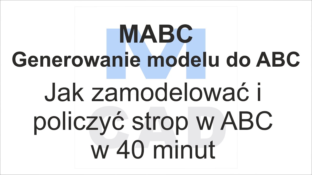 MCAD i ABC Płyta - przygotowanie modelu i obliczenia w 40 minut