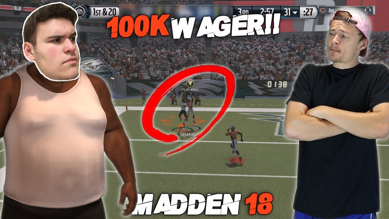MADDEN 18 100,000 COIN WAGER MATCH vs JIPS!! (Madden 17)