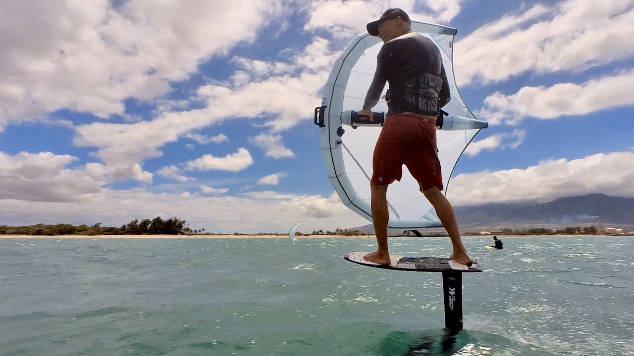 Tiny wings and small boards, this is winging on Maui.