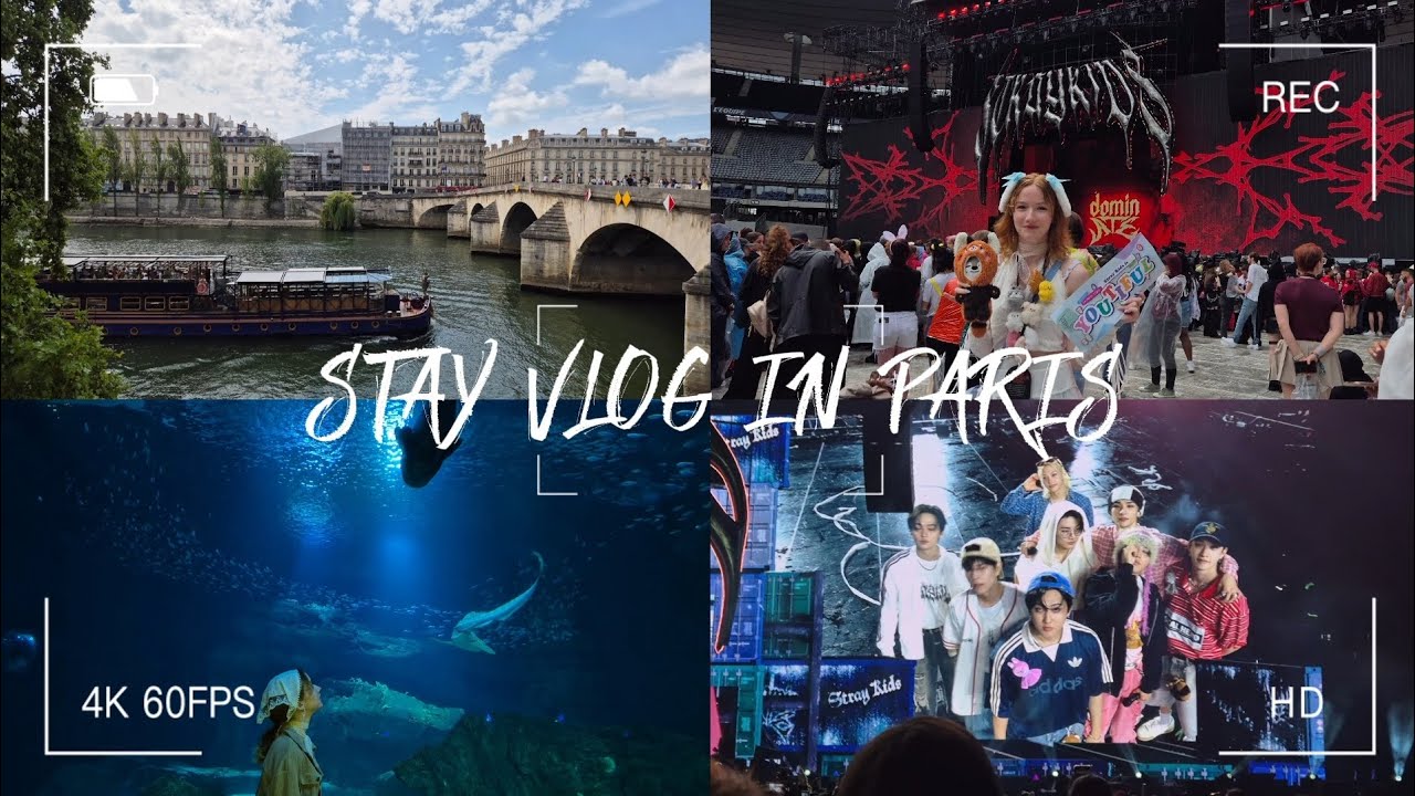 |STAY VLOG IN PARIS| first time in Paris, Stray Kids concert, Aquarium de Paris...☆°• #stayvlog #skz