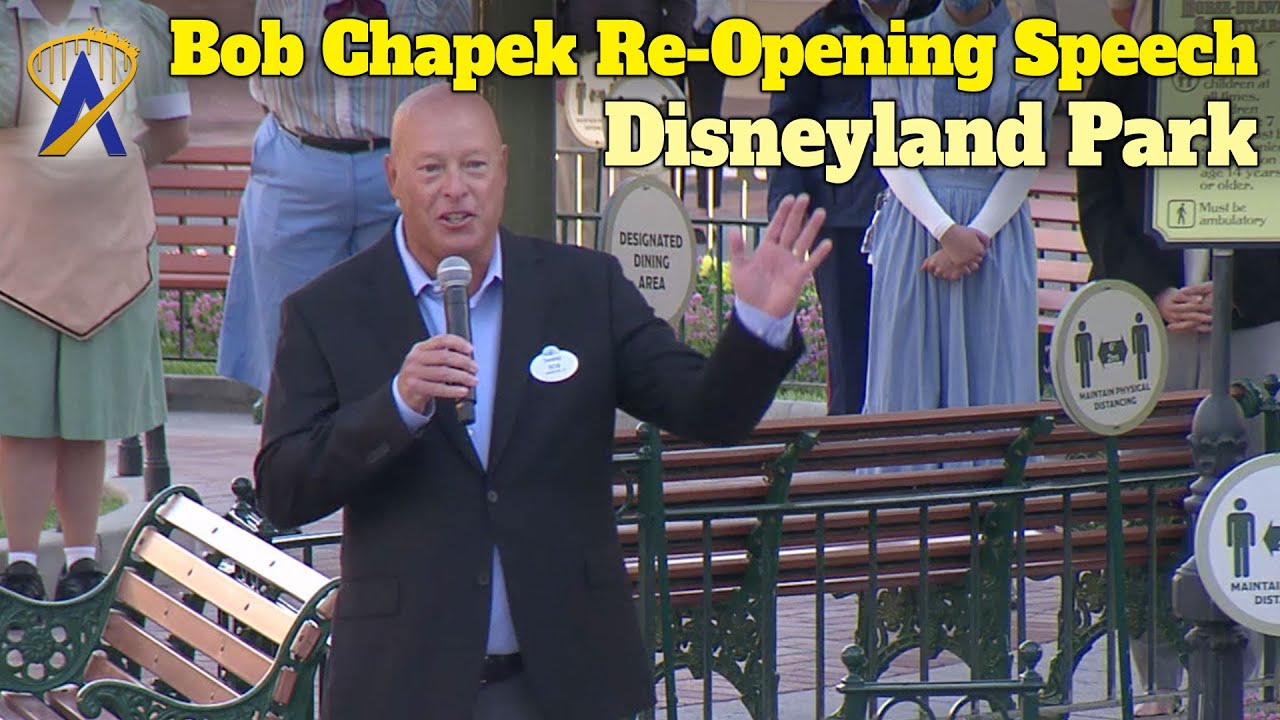 Disneyland Re-Opens Speech By Disney CEO Bob Chapek