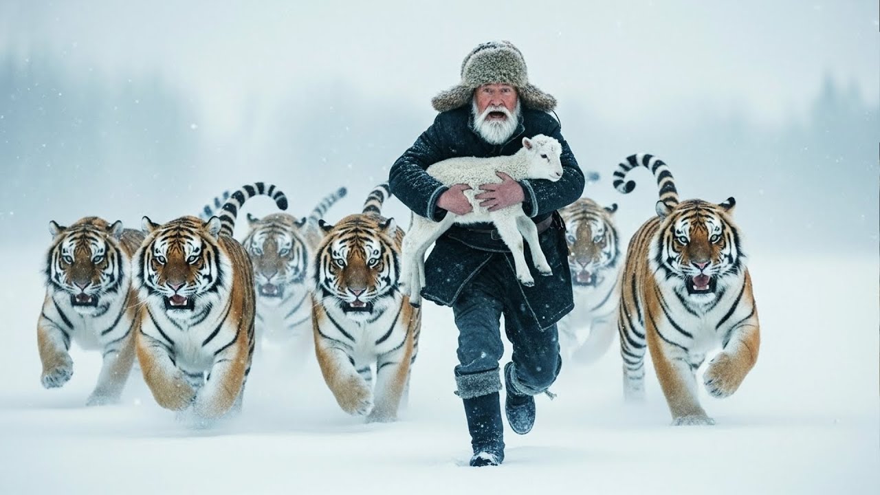 80 Year Old Man Lives Inside a Tree Trunk and Saves a Sheep from a Pack of Siberian Tigers 😢Yakutia”