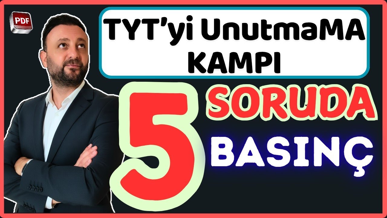 5 SORUDA BASINÇ | TYT'yi UNUTMAMA KAMPI 2026 | Tyt Fizik Full tekrar