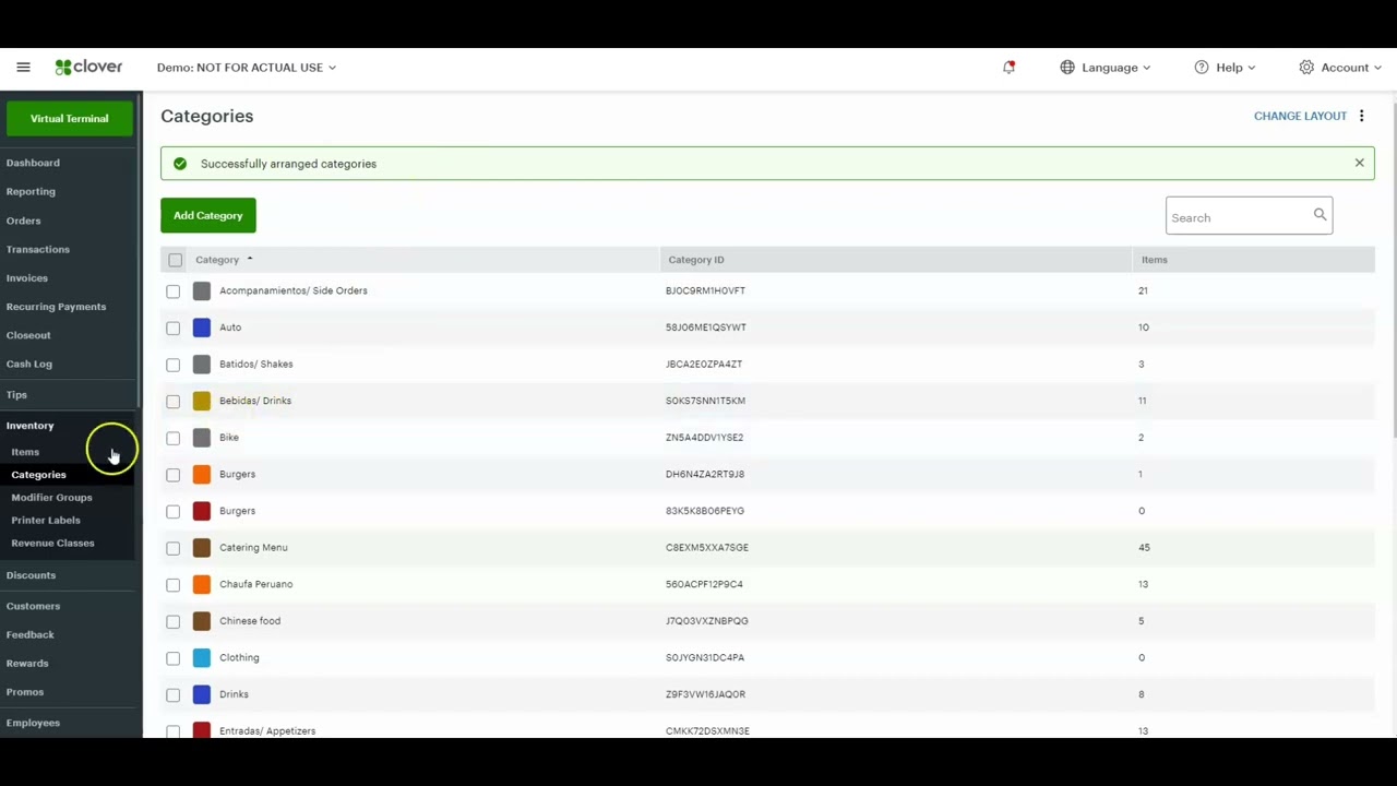 Clover POS - How to add categories and modifier groups on Clover Dashboard
