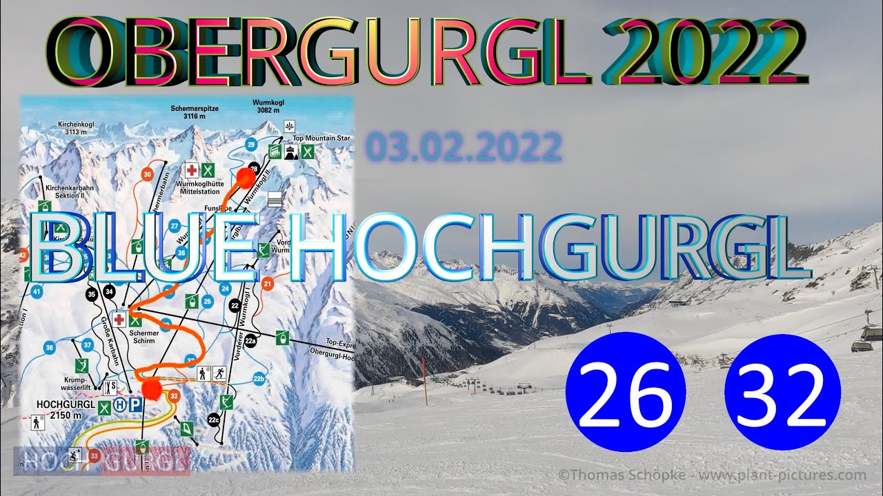 Skiing Obergurgl 03/02/2022: Blue slopes of Hochgurgl - Die blauen Pisten von Hochgurgl