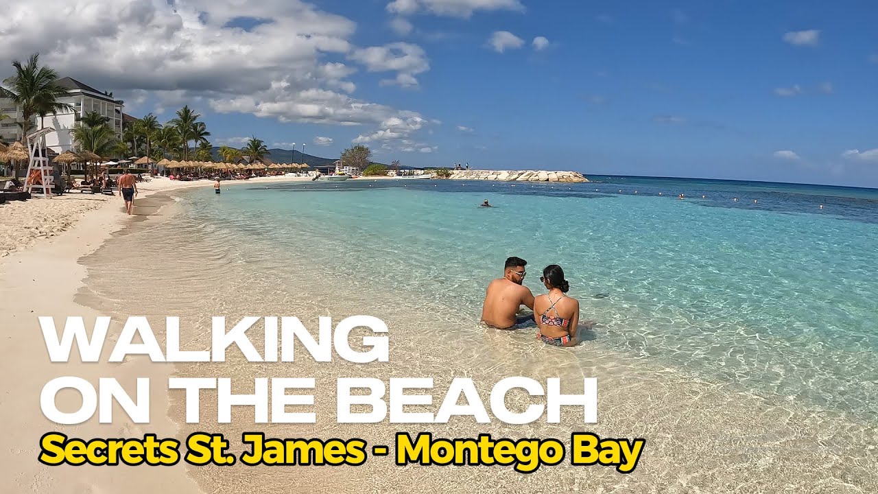Walking on the beach at Secrets St. James Resort 🇯🇲Montego Bay
