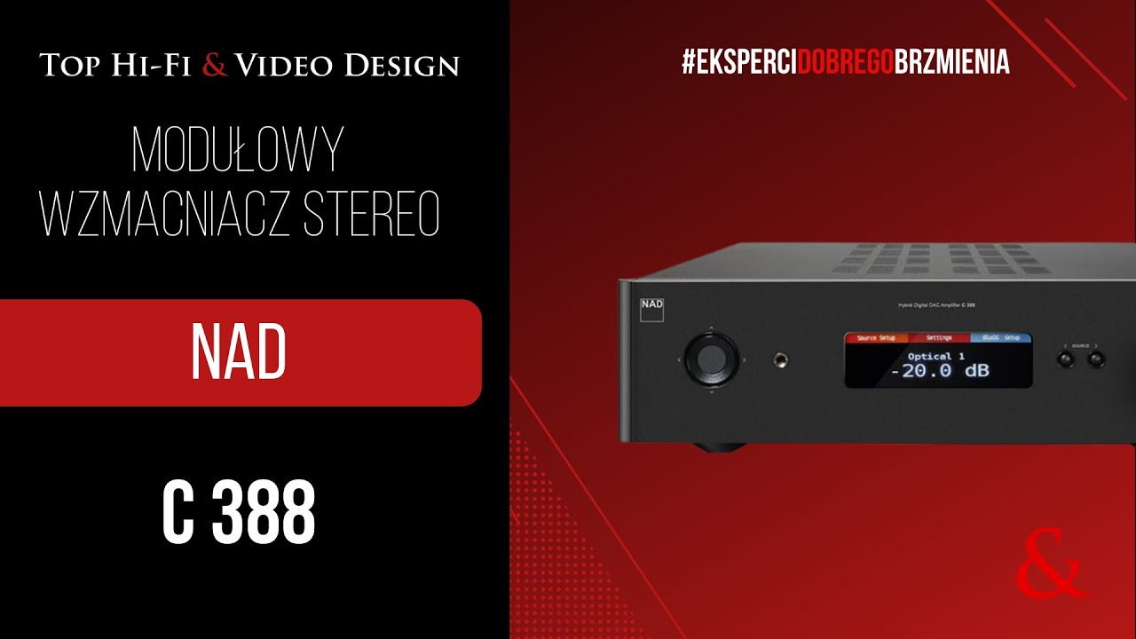 NAD C 388 - modułowy wzmacniacz stereo - dane techniczne | Top Hi-Fi