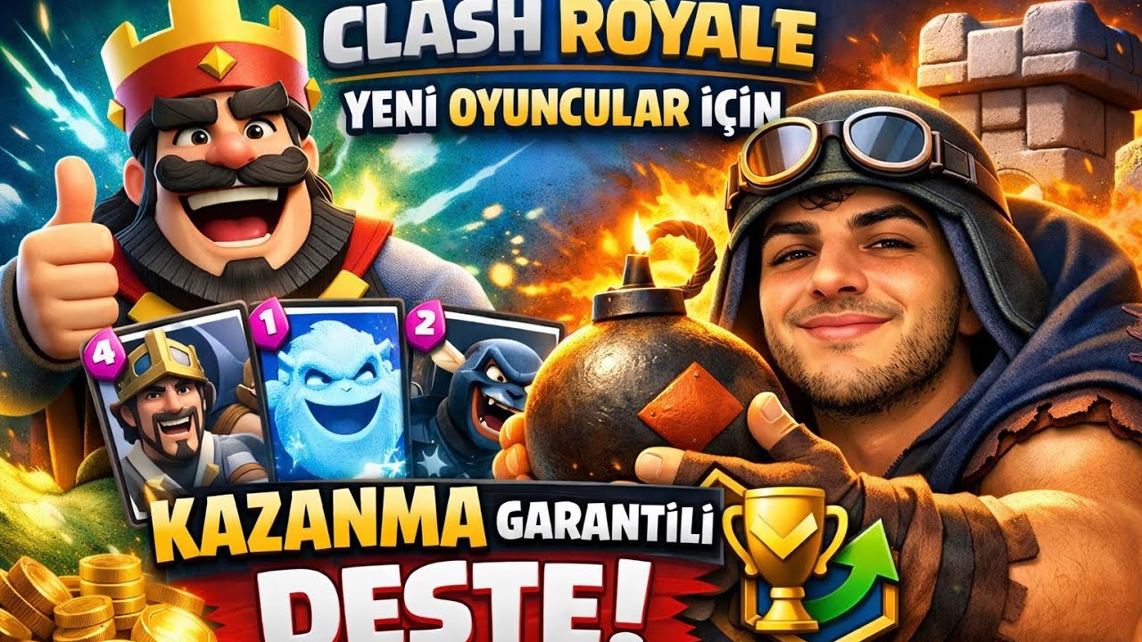 Yeni Oyuncular İçin Kazanma Garantili Destemle Oynuyorum | Clash Royale