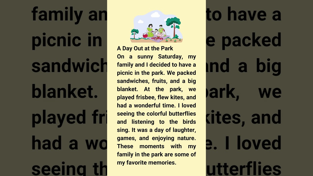 A Day Out at the Park.  #english #englishmerl