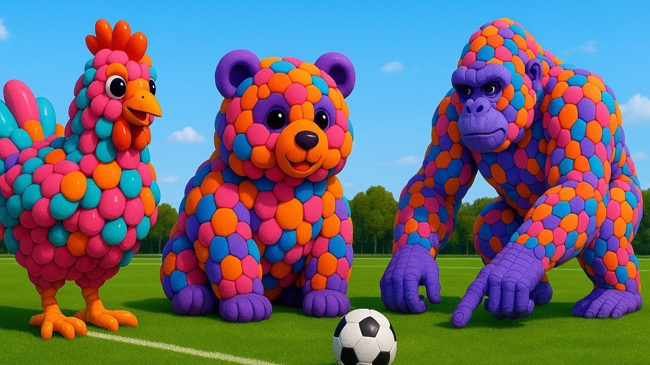 The mascot vibrato assistant Panda placed on the football field is popular, co-produced,and creative