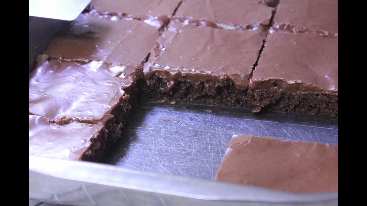 Iced or Frosted Brownies aka Lunch Lady Brownies