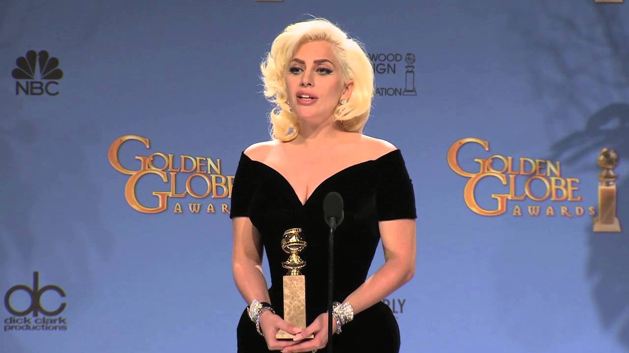 Lady Gaga: Golden Globe Awards Backstage Interview (2016) | ScreenSlam