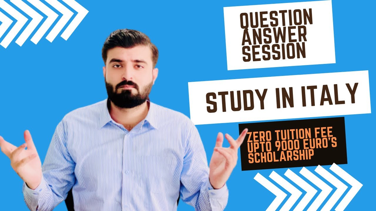 Study in Italy | Upto 9,000 Euro’s Scholarship | Zero tuition fee | Weekly question answer session.