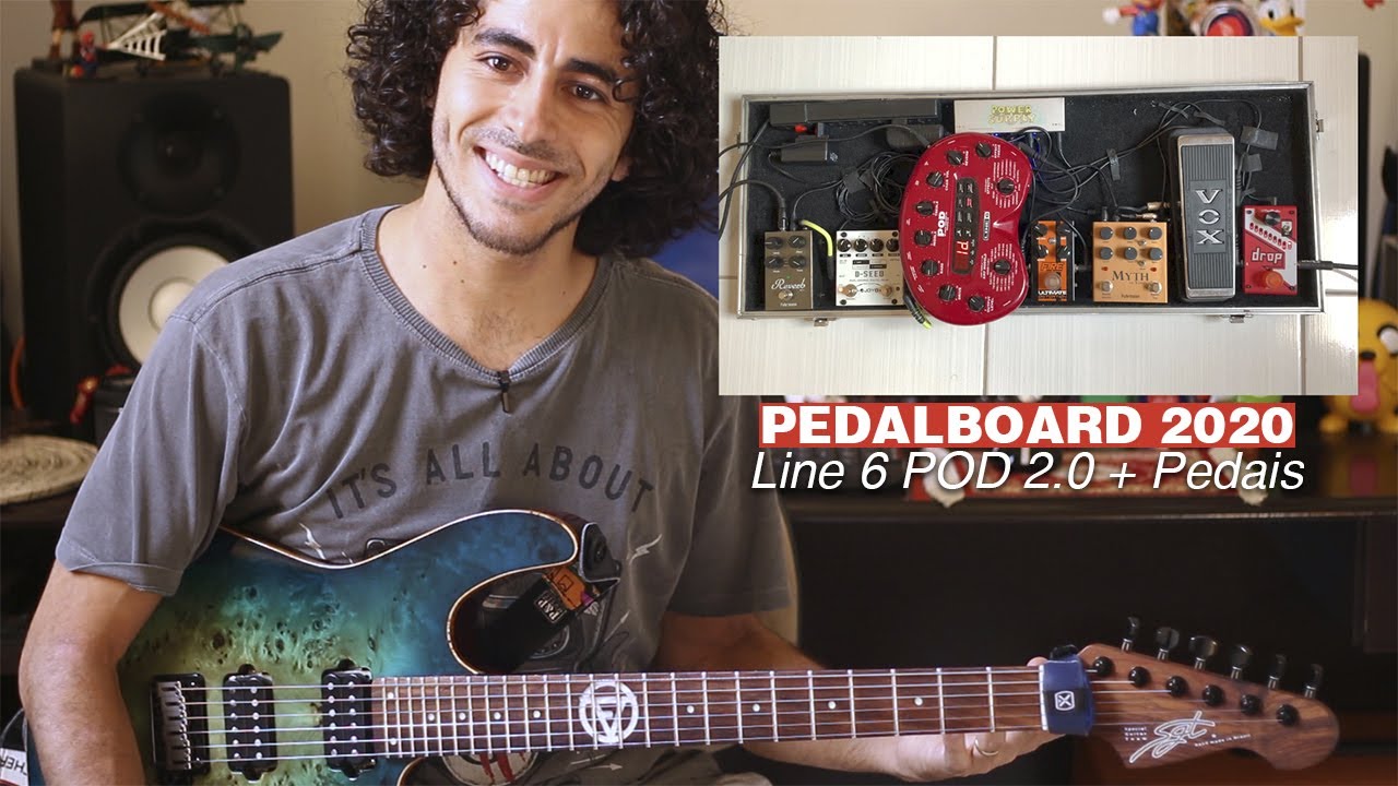 Meu pedalboard - LINE 6 POD 2.0 + Pedais