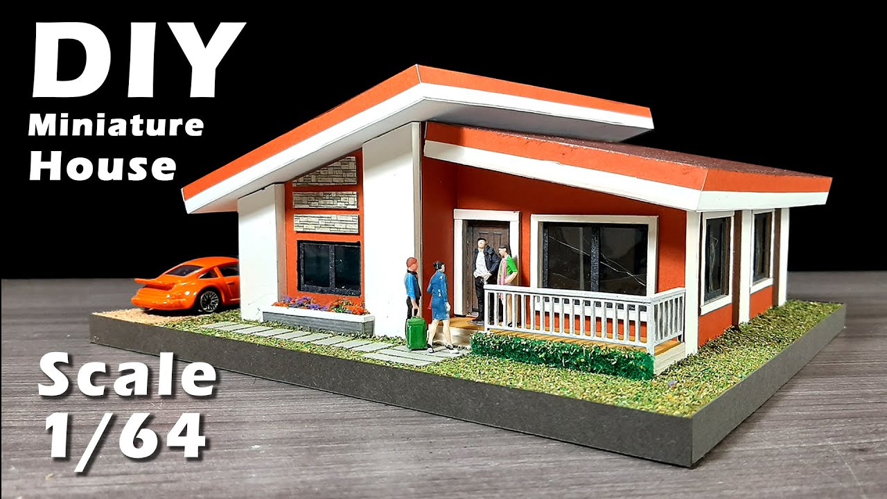 DIY Simple miniature house diorama | Scale 1/64 | For Hotwheels