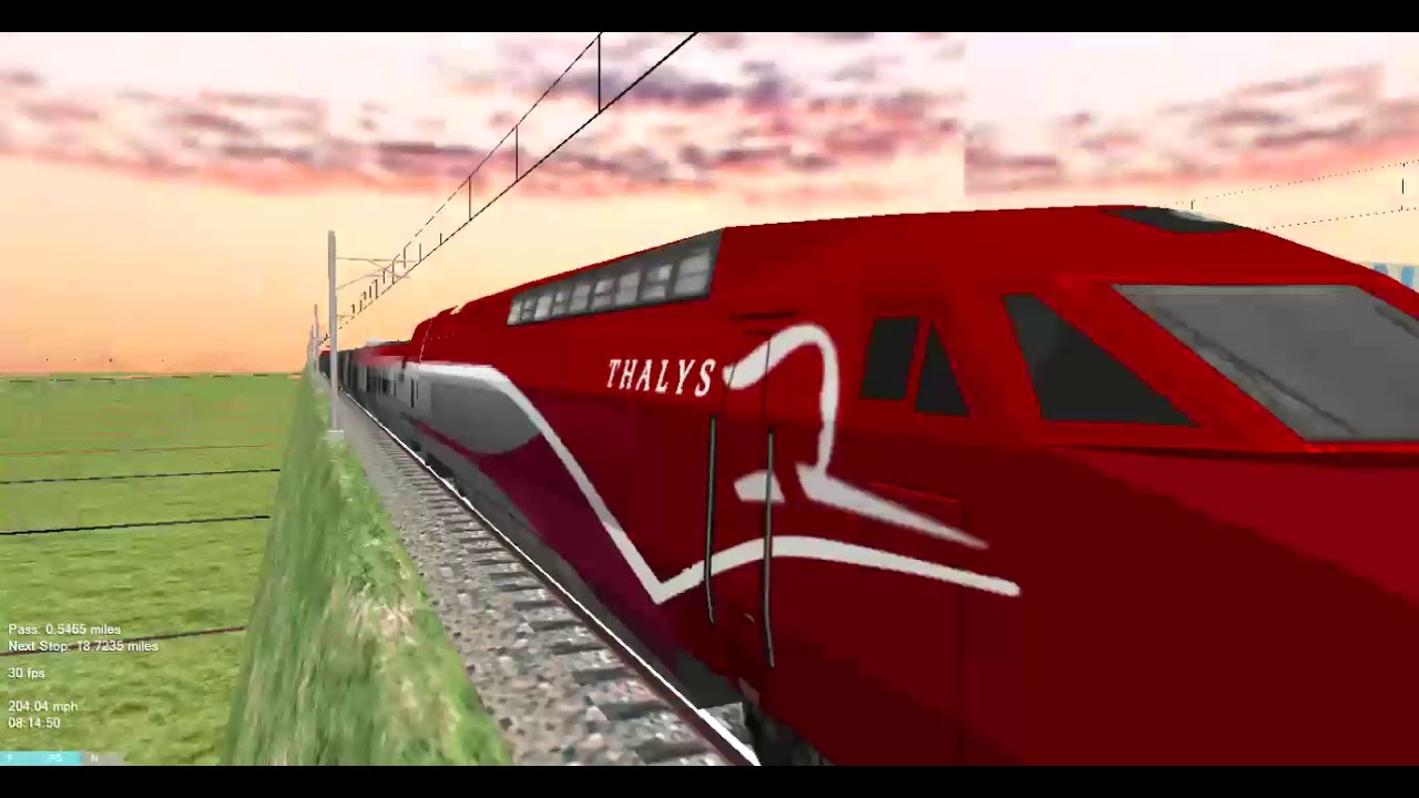 OpenBVE Troll: Thalys Train | Maastricht Route Pack | 200MPH! | 5x the Speed