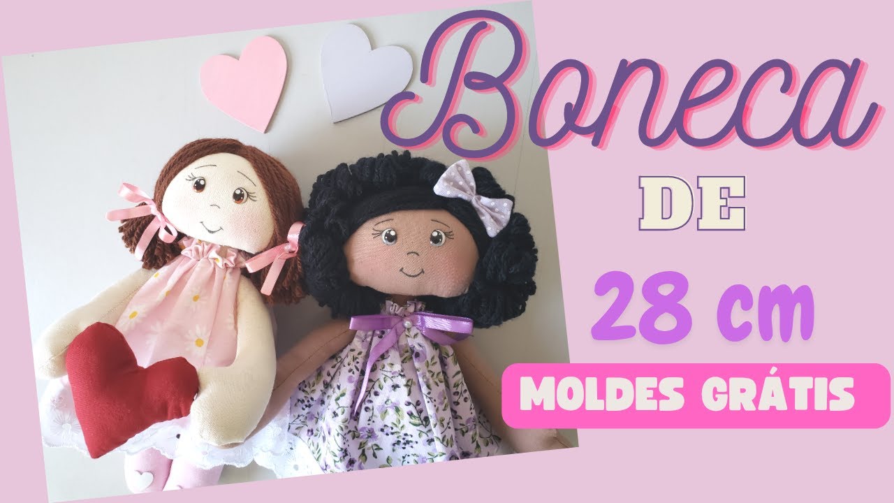 Boneca Para INICIANTES! Fácil, com MOLDES GRÁTIS