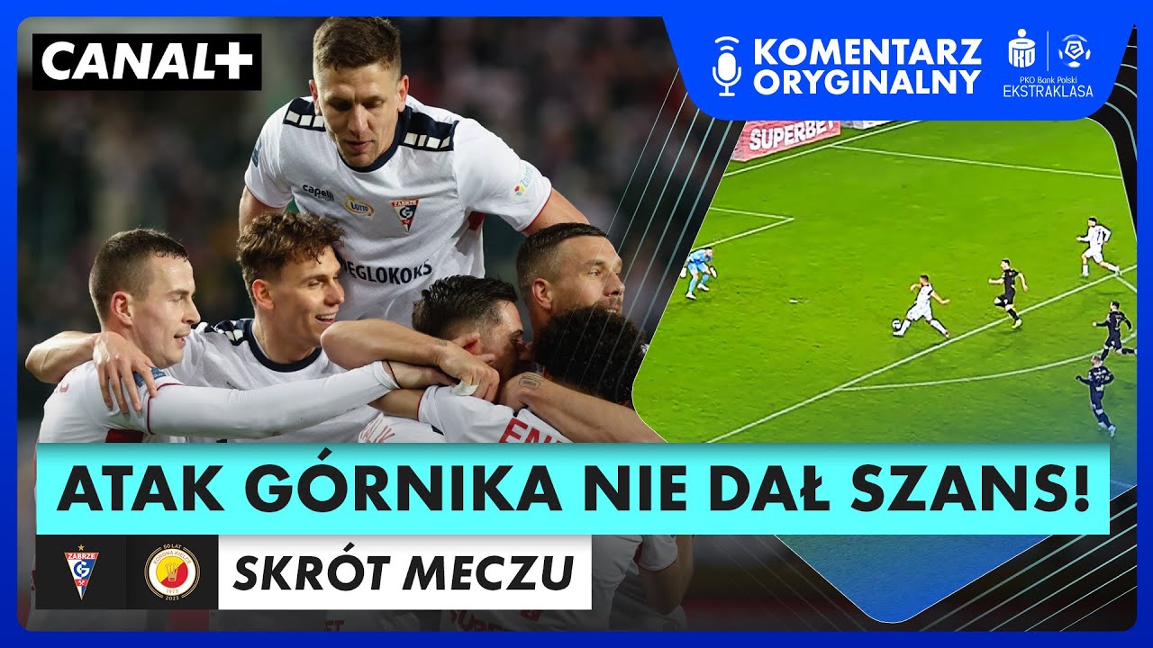 AKCJA PODOLSKIEGO PRZEZ PÓŁ BOISKA, SAMOBÓJ KORONY! GÓRNIK - KORONA, SKRÓT MECZU
