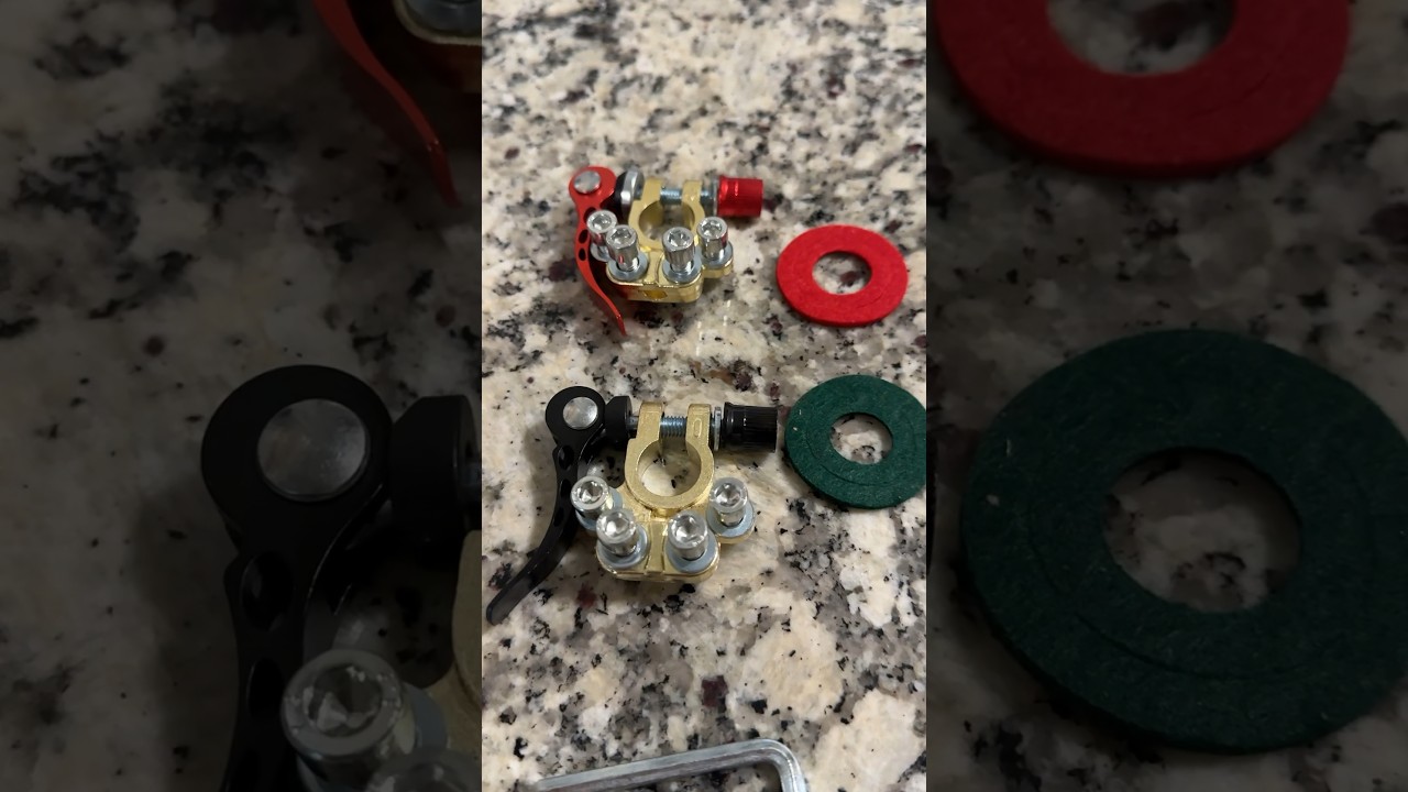 Car Battery Terminal Connectors, 2 Pcs 4 Way Quick Release Disconnect