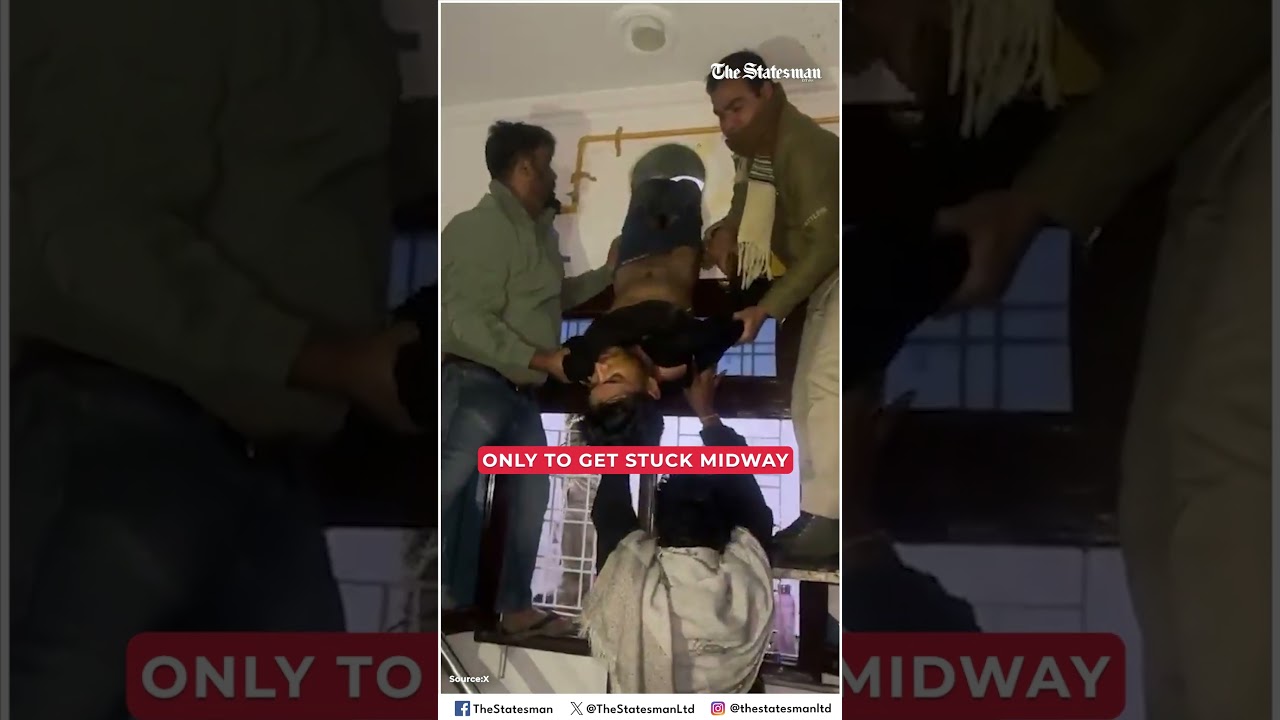 Stuck in the Chimney! Thief Tries Break-In in Kota &mdash; Turns Out to Be Cop&rsquo;s Driver | #shorts