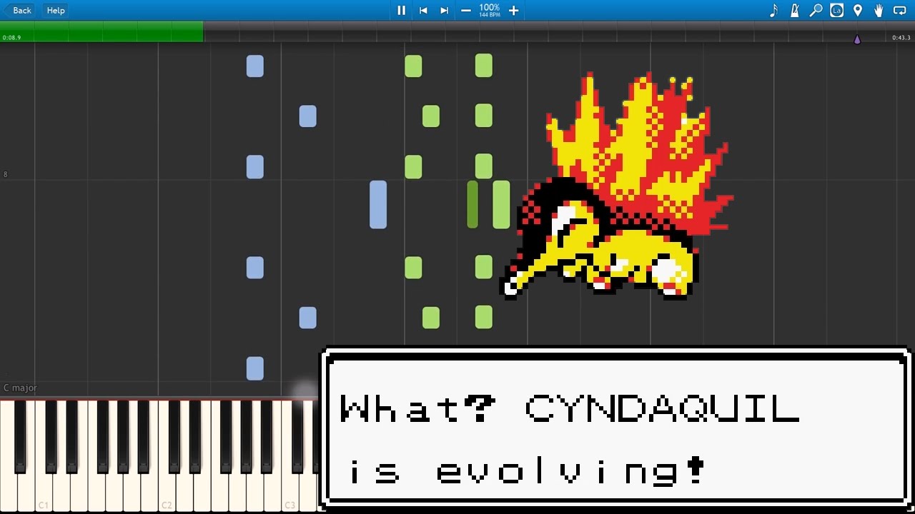 Evolution - Pokémon GSC (Piano Sheet Music/MIDI) (Synthesia)