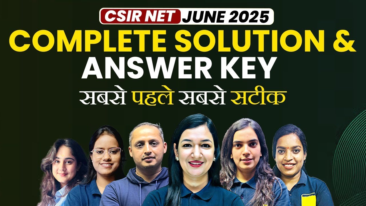 ⚡ CSIR NET June 2025 Life Sciences Answer Key & Full Paper Solutions | Fastest & Most Accurate