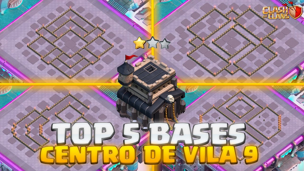 TOP 5 MELHORES BASES CV9 TH9 de 2025! (Novembro) |🔥Guerra, Farm e Batalha Ranqueada | Clash of Clans