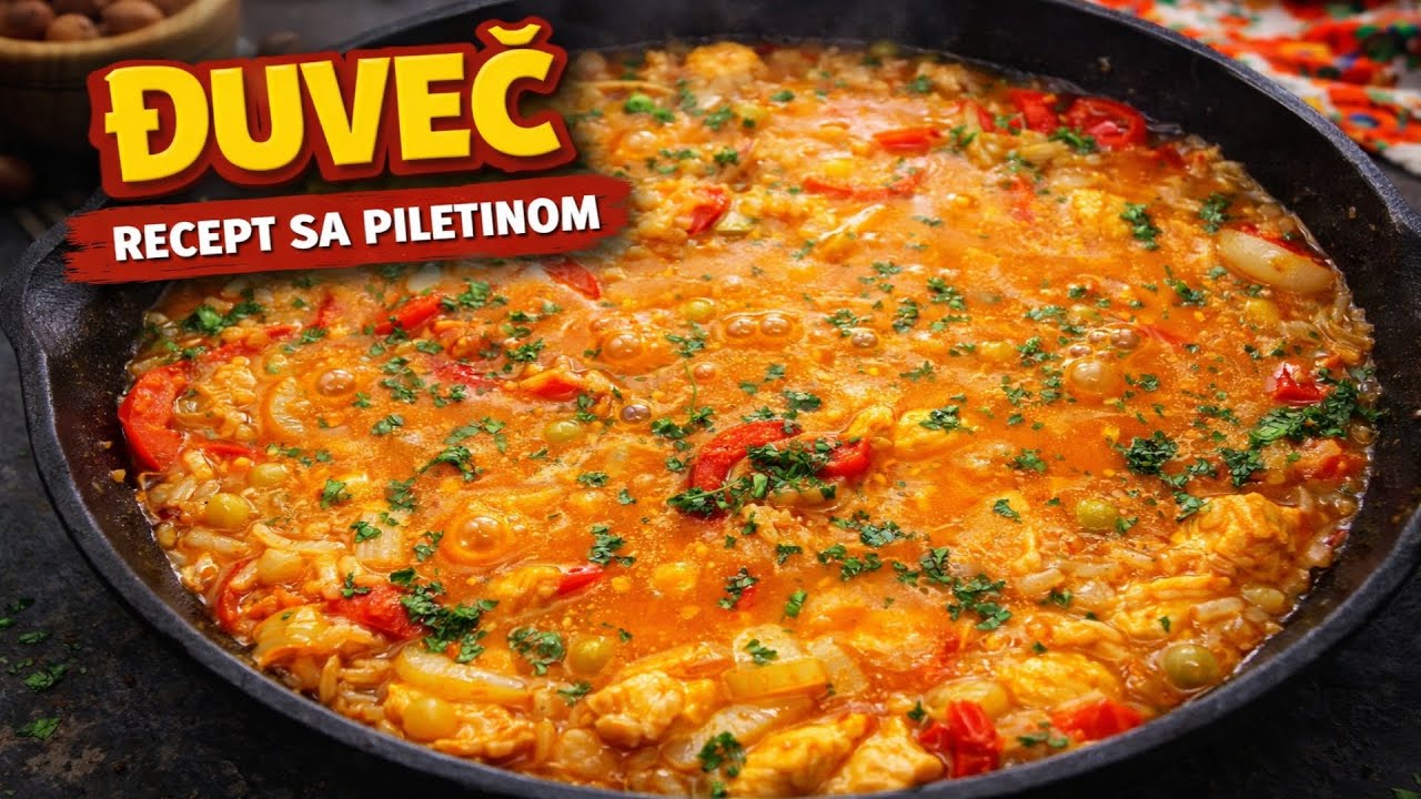 ĐUVEČ SA PILETINOM 🍗 | Brz, sočan i pun povrća (Savršen ručak!)