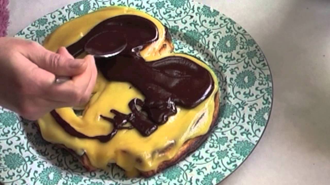 Palmera gigante de yema y chocolate