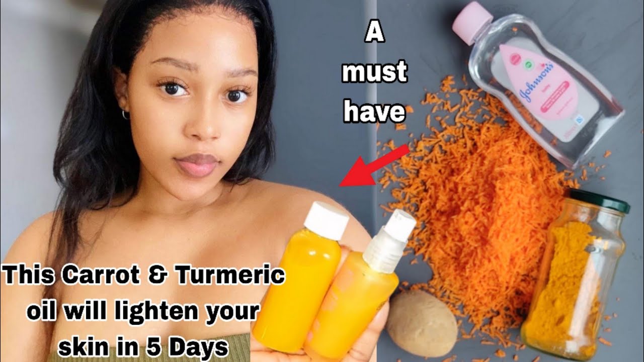 Try using %Johnson oil turmeric & carrot for glowing flawless skin tone how to make carrot oils