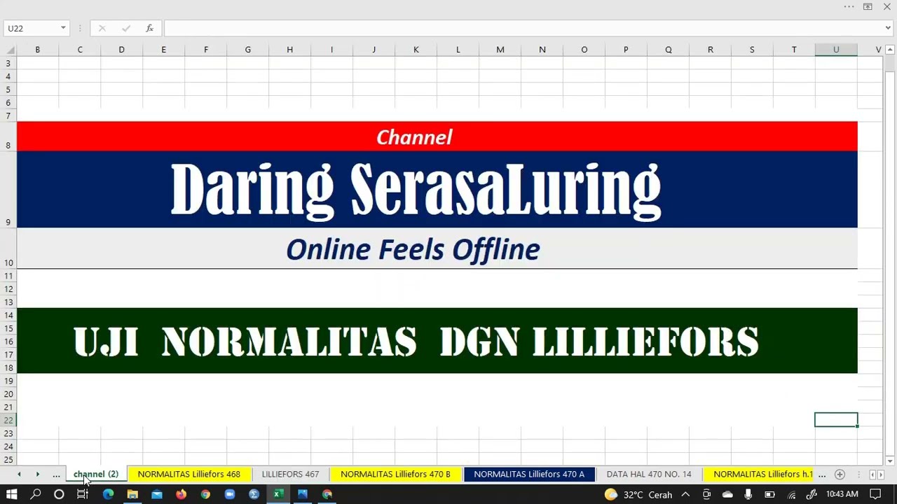 UJI NORMALITAS DGN LILLIEFORS DLM EXCEL