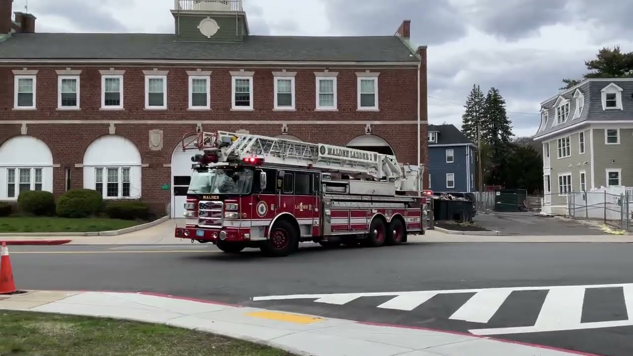 Malden ladder 1 responding (Unknown call)