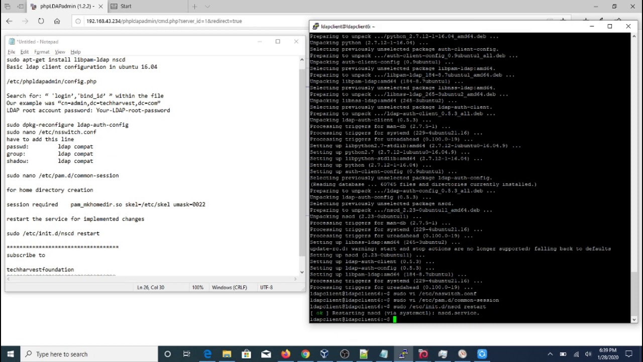 ldapclient configuration in ubuntu 16 04 #THF_config_linux