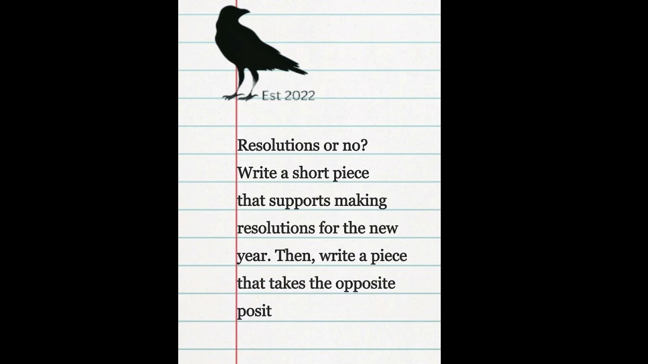 CAW Weekly Writers Prompt - Resolutions