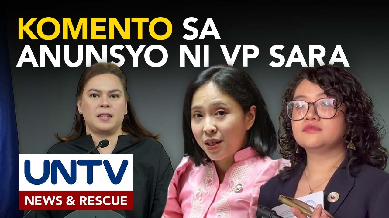 Ilang mga kongresista, may komento sa naging anunsyo ni VP Sara kaugnay ng 2028 elections