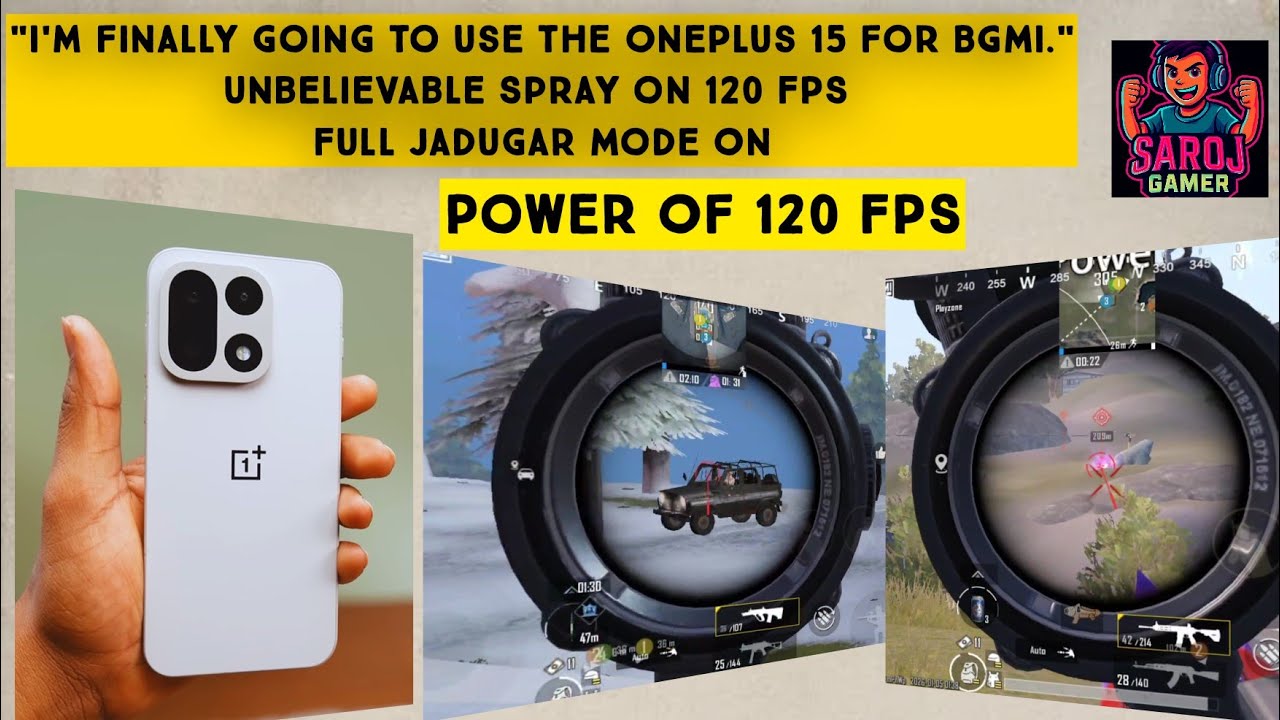 Spery Like Magnetic 🧲 One Plus 15 Gaming Test and Review 😱 #bgmiindia 