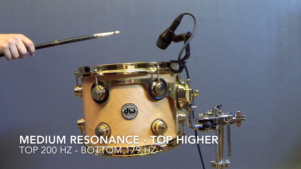Tom tuning comparison - 12X9 DW collector's maple tom