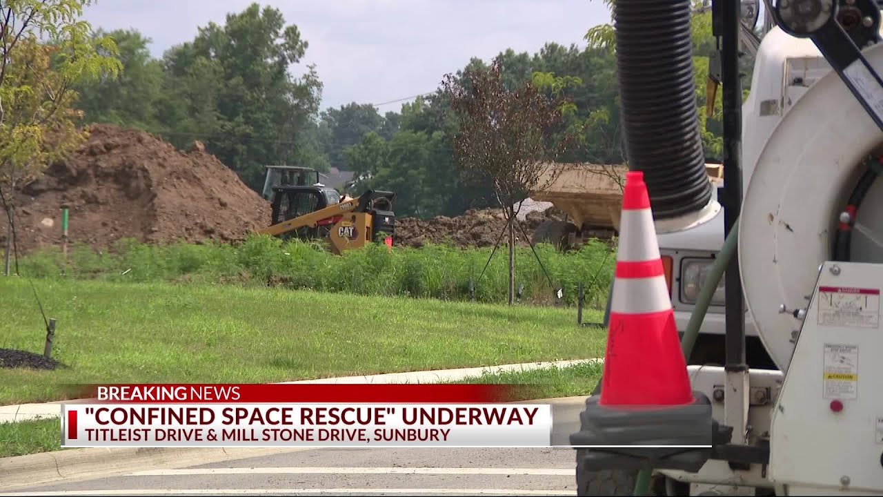 Workers rescued after trench collapse in Sunbury neighborhood