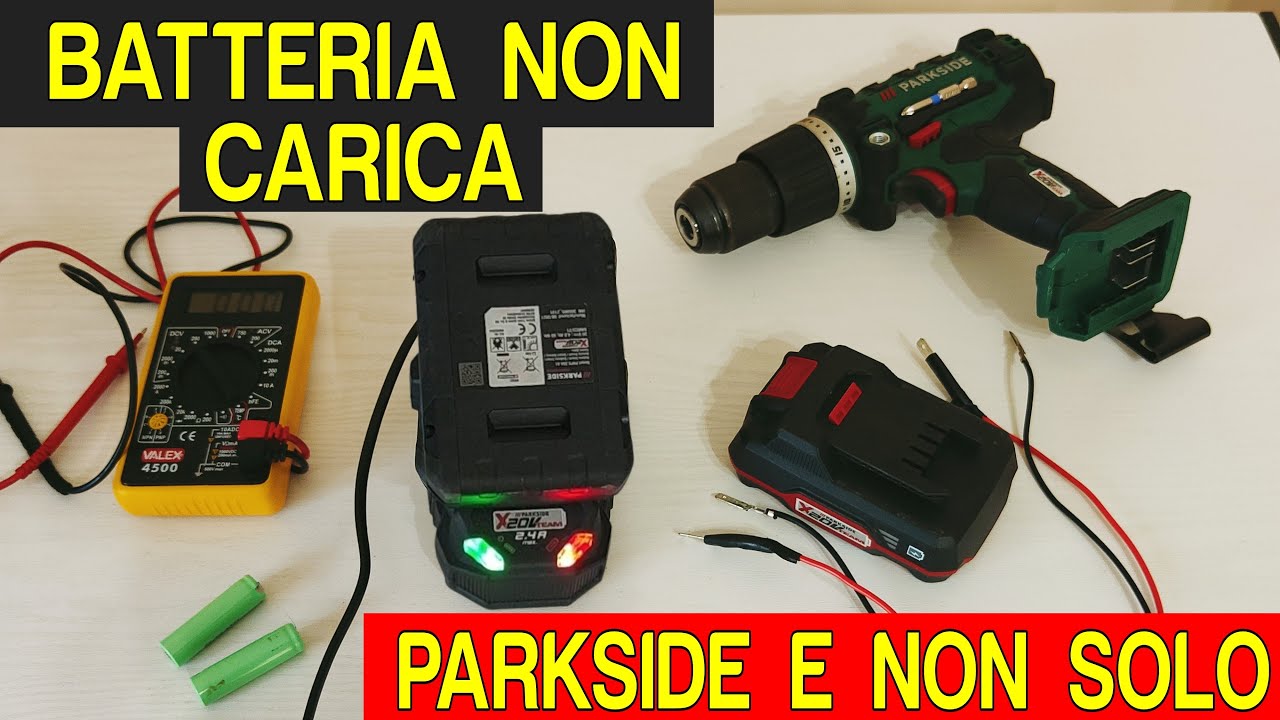 Riparo Una Vecchia Batteria Parkside Che Non Carica, Led Lampeggianti Vediamo Come Ripararla