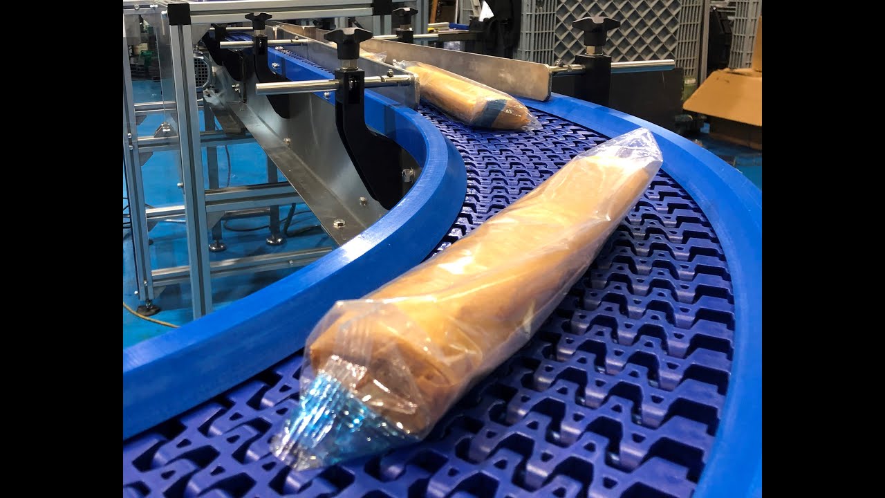 Modular Belt Conveyor System Handling Wraps and Pastry Production Line UK