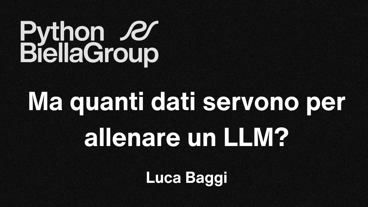 BiDigital 2024 - Ma quanti dati servono per allenare un LLM?