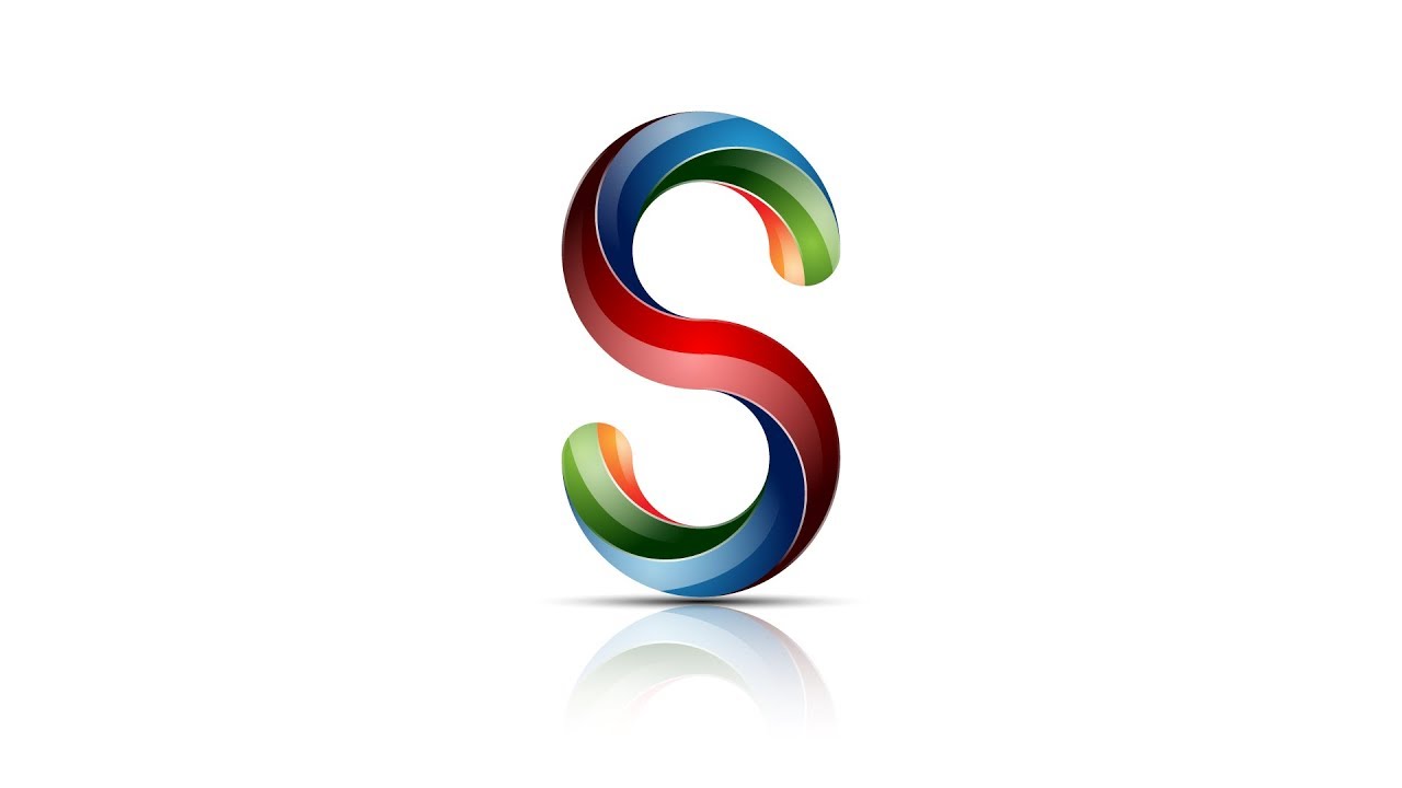 Create 3D logo Letter S in adobe illustrator