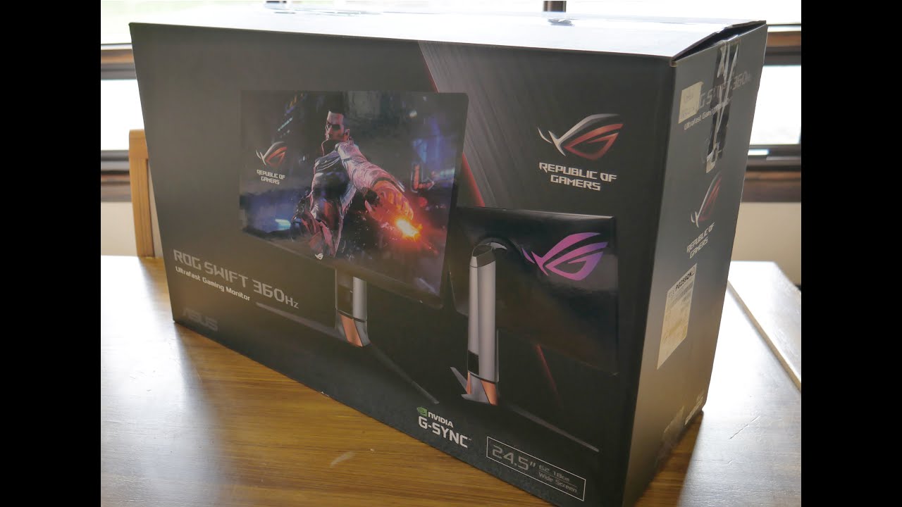 ASUS ROG SWIFT 360Hz PG259QN GAMING MONITOR UNBOXING 4K