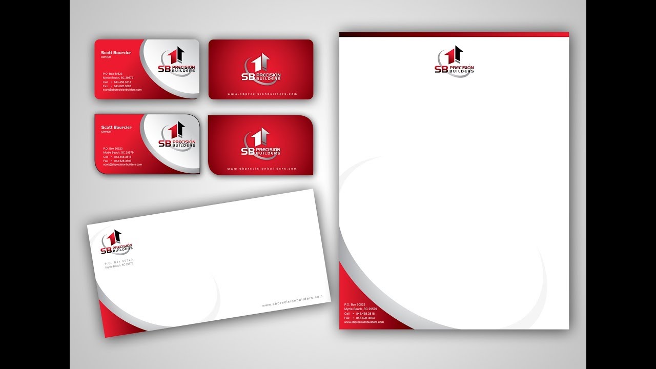 how to make business card , letterhead , business envelope [CorelDraw Tutorial)