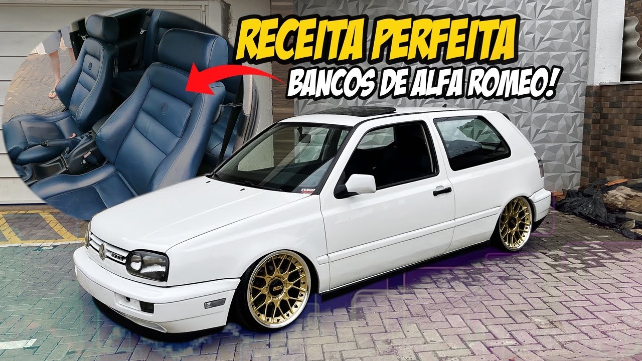 GOLF GTI COM BANCOS DE ALFA ROMEO E ACESSÓRIOS IMPORTADOS - BBS DIFERENCIADA -7008FILMS
