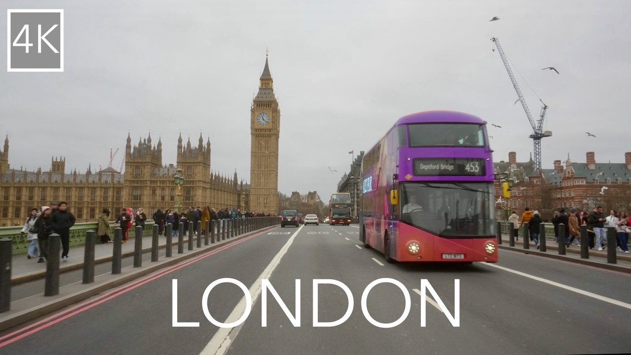4K Driving Tour of London - Scenic City Drive Through Iconic Streets