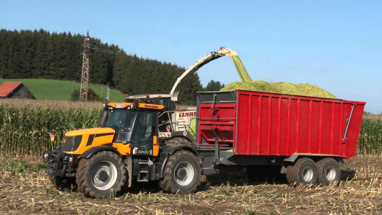 Maishäckseln 2015 Teil 2 mit JCB und Fendt [4k]