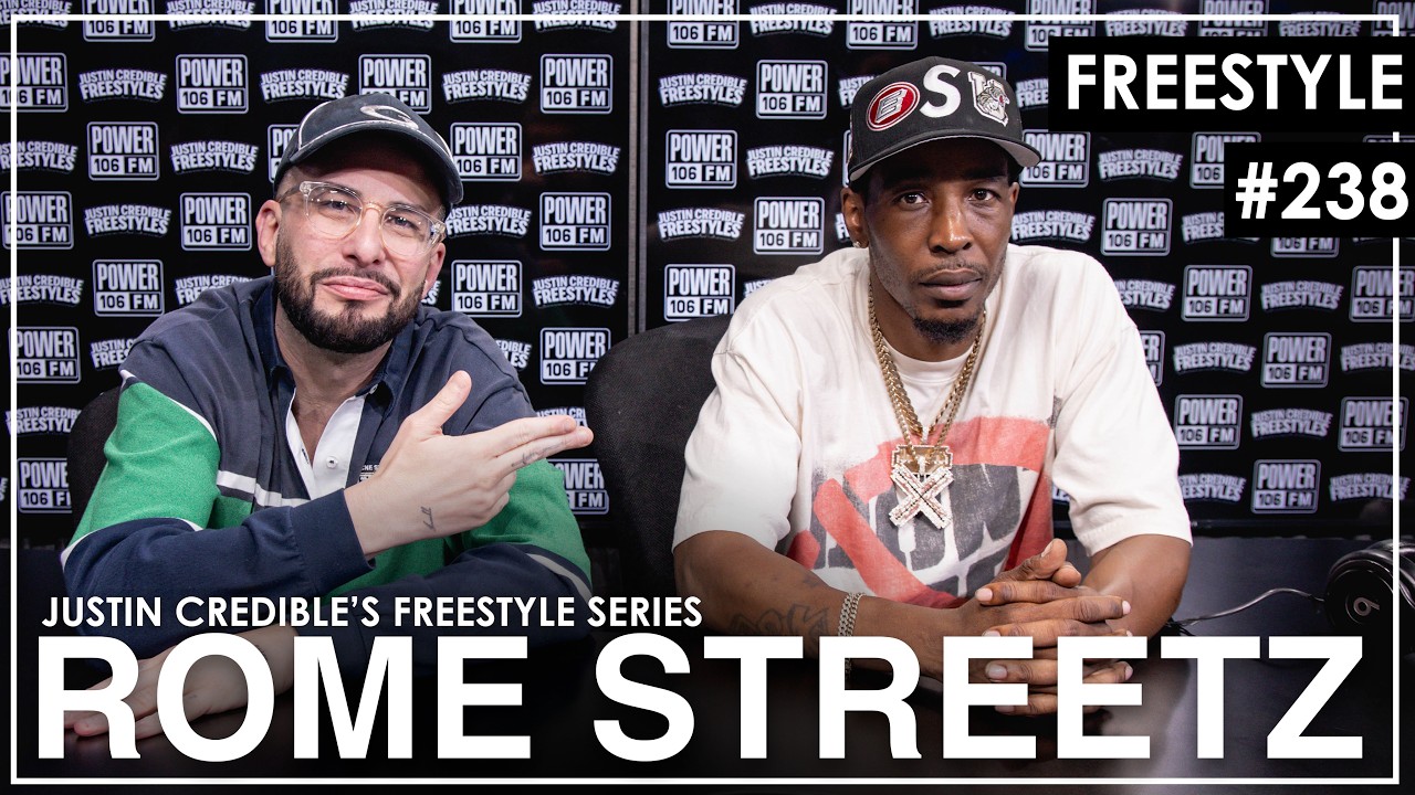Rome Streetz читает фристайл под бит Ja&yuml;-Z &laquo;Rhyme No More&raquo; в шоу Justin Credible!