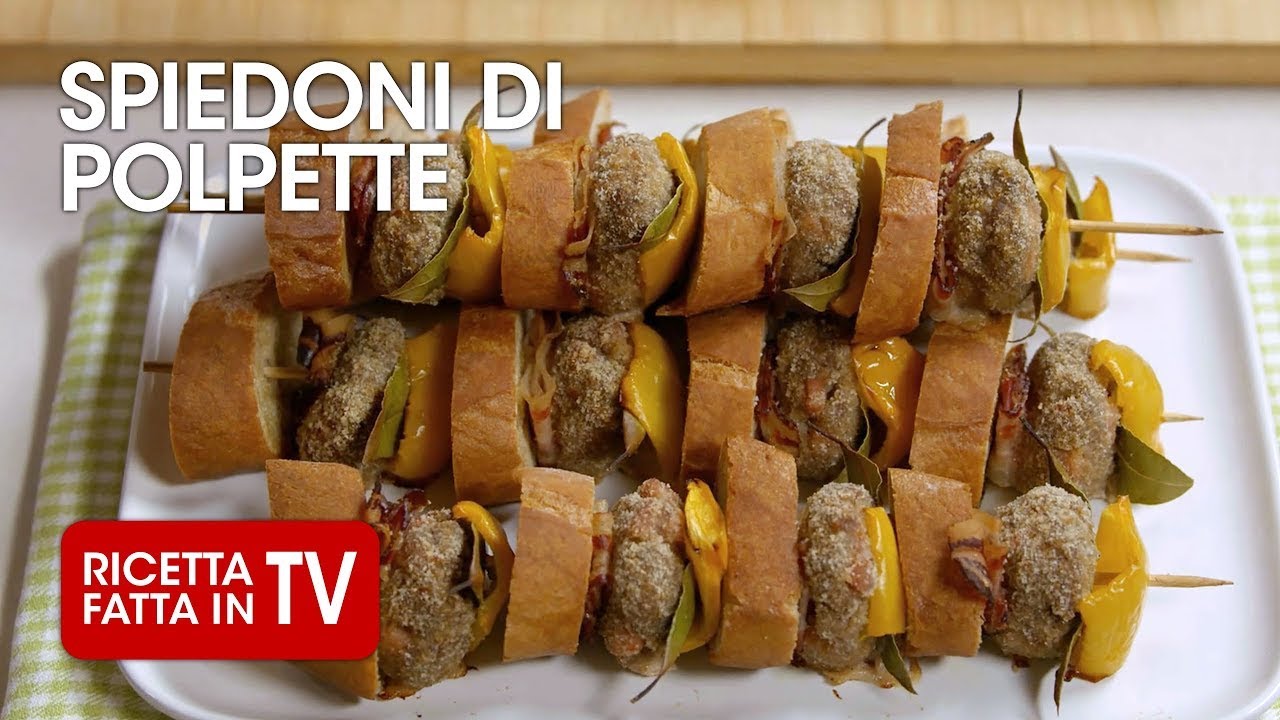 SPIEDONI DI POLPETTE SAPORITI di Benedetta Rossi - Ricetta TV Fatto in Casa per Voi